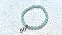 Armband mit Amazonit und Seepferdchen aus Silber