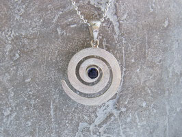 SPIRAL OF LIGHT Kette mit Spirale und Iolith - Silber