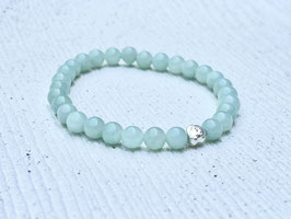 Armband BEACH TIME mit Amazonit und Muschelspirale aus Silber