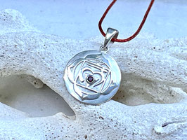 MULADHARA Wurzel Chakra Kette mit Symbol & Granat