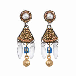 Zarte Chandelier-Ohrstecker "GOLD TOTEM SACRA"