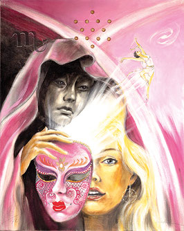 Der Tod, Tarotkarte Wandbild Original Gemälde von Jopie Bopp