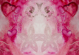 Spiegelbild Herz Farbenergie Magenta