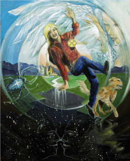 Original Gemälde - Der Narr / Sakis-Tarot