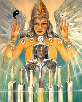 Wandbild Die Mäßigkeit (Alchemie) / Sakis-Tarot