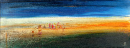 Leinwanddruck - Wüstenstadt 90 cm x 30 cm