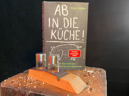 Salz & Pfefferstreuer Halter mit WMF Streuer und Franz Kellers "Ab in die Küche"