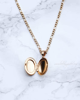 Kette Medaillon Gold o. Silber