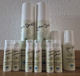 Aloe Vera-Creme, verschiedene Sprüche