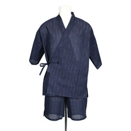 Jimbei Tissage Shijira Bleu avec fines rayures