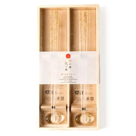 Coffret de 2 paires de baguettes fils d'or Clear Kinshi