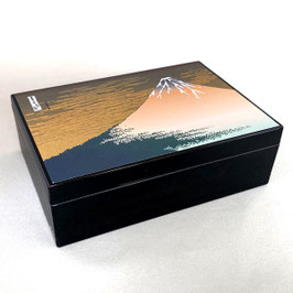Boîte à bijoux Ukiyo-e Le Mont Fuji Rouge