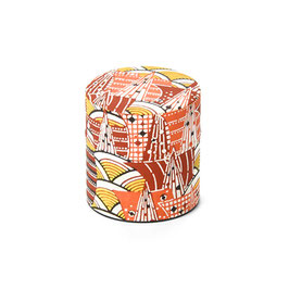 Boîte à thé washi, motifs oranges