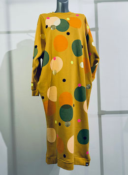 Dots Dress extralong mustard