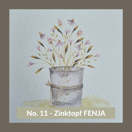 Postkarte floral, 5x5cm