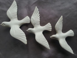 Lot de 3 Oiseaux Faience de Desvres