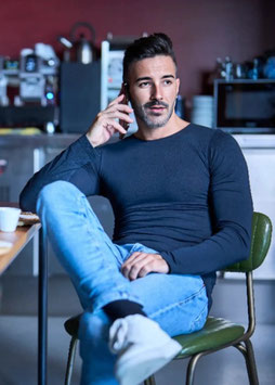Prisco SIRCASH Maglia Girocollo da Uomo a manica lunga in Modal Ultralight con Cashmere. Tecnologia Seamless senza cuciture.