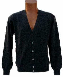 Gran Sasso Cardigan Antracite Slim Fit Lana Merinos Extra Fine
