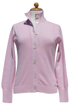 -50% Gran Sasso Donna Cardigan Bottoni Cotone Rosa