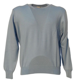 Maglione Lana Merinos Extra Fine  Grigio Azzurro