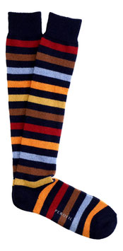 -20% Perofil Calza Lunga Maxi Riga Color Wool&Cashmere Blu/Rubino/Brown