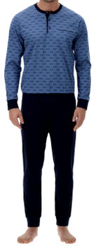 -50% Solo tg.46 Perofil Pigiama Uomo Serafino Con Polsi  Jersey Stampa Denim Occhiali