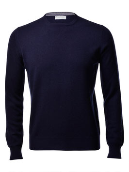 -20% Maglione Gran Sasso Puro Cashmere Blu Notte Slim Fit