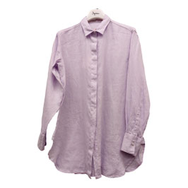 Ingram Maxi Camicia Donna Lunga Glicine  in Puro lino