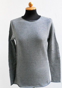 -30% Gran Sasso Donna Maglia Girocollo Pied Poule Grigio