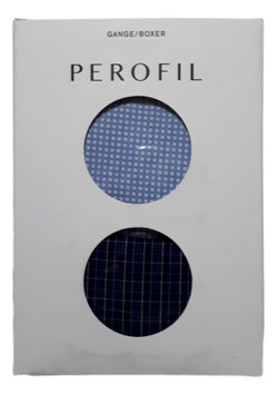 -50% Solo 3-S Perofil Boxer Gange Bi-Pack Fantasia Blu-Azzurro