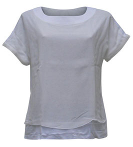 -30% Blusa Gran Sasso Mezza Manica Bianco Seta/Viscosa