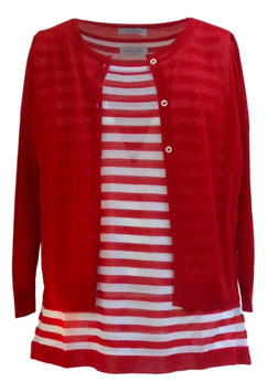 -30% Gran Sasso  Donna Twin Set Rigato Rosso/bianco