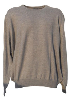 Maglione Uomo Lana Merinos Extra Fine Beige Sabbia