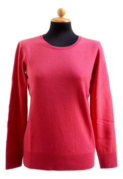 -30% Gran Sasso Donna Girocollo Basic in Cashmere E Lana Corallo