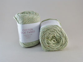 Laines du Nord Cotton Silk Tweed Fb 5719 Zartes Grün