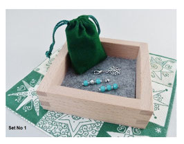 Maschenmarkierer 3er Set im Geschenksäckchen - No 1