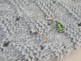 Maschenmarkierer mit Karabiner "Weihnachtsbaum"