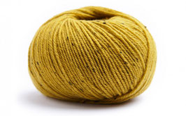 Lamana Como Tweed Farbe 67T Senf, 25g, 120 Meter, Nadelstärke 3,5-4,5, 100% Wolle (Merino superfein)