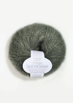 Sandnes Tynn Silk Mohair Fb 9071 Dunkles Staubgrün