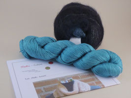 Materialpaket Tuch MeRo Lunata - Lieblingsfarbe Blau