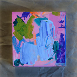 "TAG AM MEER 1", ORIGINAL, ACRYL AUF HOLZ,, 10x10x3