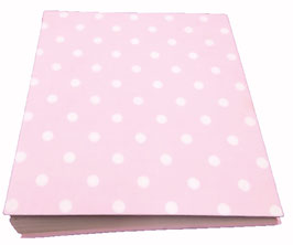 ALBUM FOTO POIS BIANCO SU ROSA - WHITE POLKA DOTS ON PINK PHOTO ALBUM