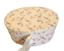 SCATOLA OVALE TULLE LILLA