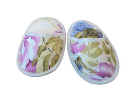 CIABATTINE ROSA GLICINE / LILAC ROSES BABYSLIPPERS