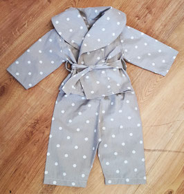 COMPLETO A POIS GRIGIO