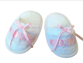 CIABATTINE INTRECCIO ROSA / PINK INTRECCIO BABYSLIPPERS