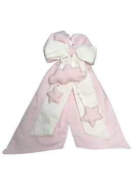COCCARDA STELLE E NUVOLE ROSA
