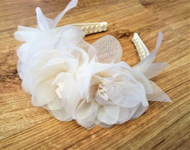 CERCHIETTO PER CAPELLI CON FIORI D'ORGANZA