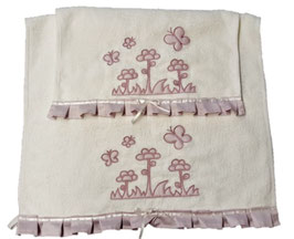 ASCIUGAMANI SET PATCH FARFALLE