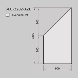 Zaunelement - Glas BEU-2202-AZL